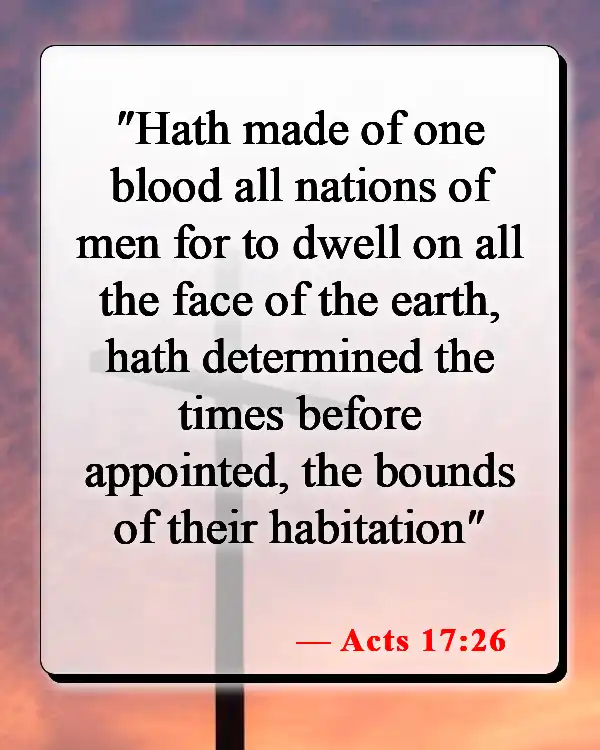 Bible Verses About Excluding Others (Acts 17:26)