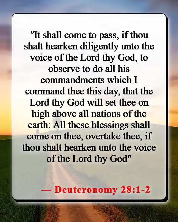 Bible Verses About Hearing And Doing The Word Of God (Deuteronomy 28:1-2)