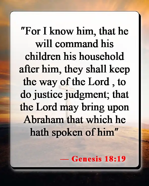 Bible Verse About A Fathers Love For His Son (Genesis 18:19)