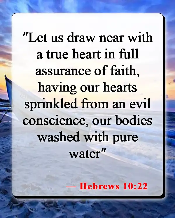 Bible Verses About cleaning (Hebrews 10:22)