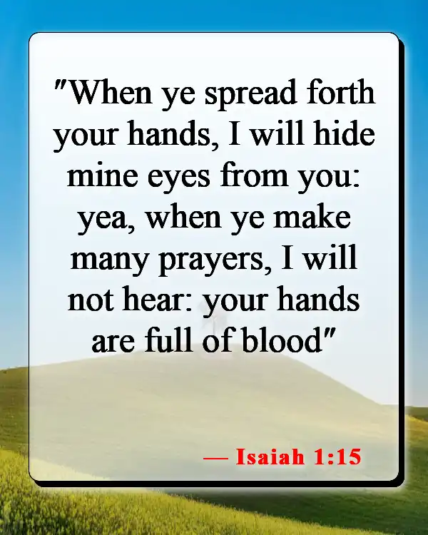 Bible Verses About Separation From God (Isaiah 1:15)