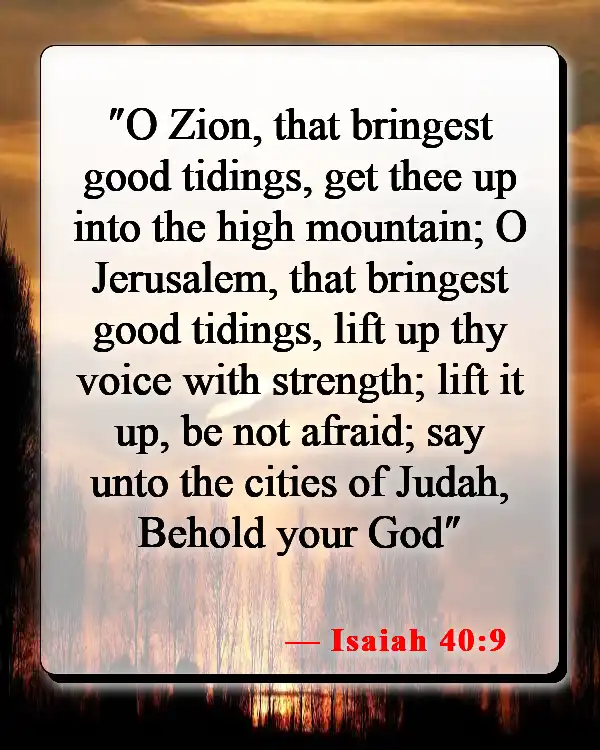 Bible Verses About Telling Others About Jesus (Isaiah 40:9)