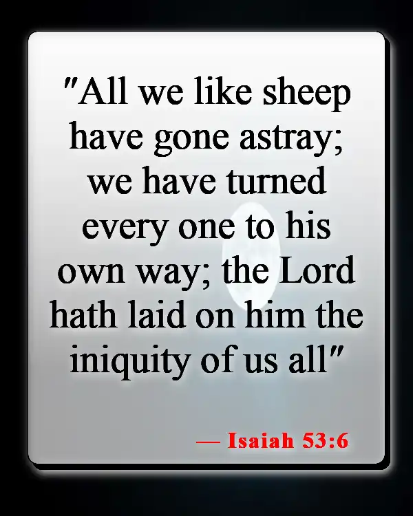 Bible Verses About Not Being Good Enough For God (Isaiah 53:6)