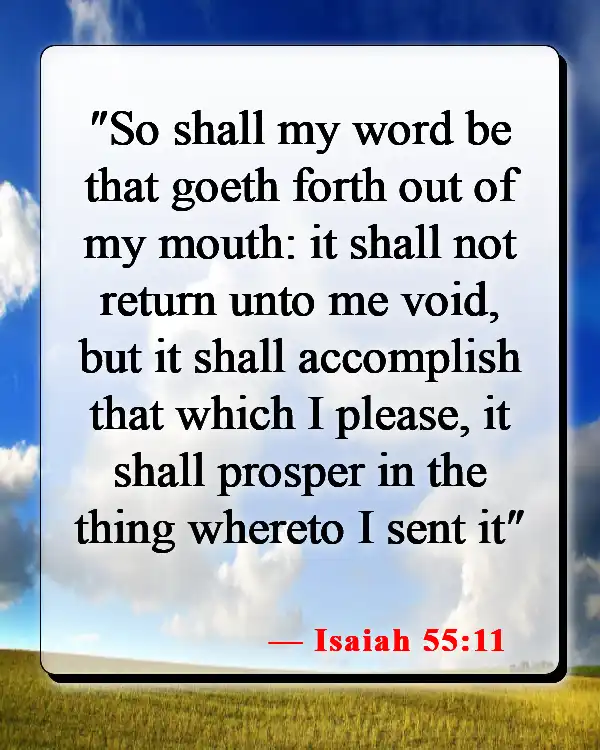 Bible Verses About Hearing And Doing The Word Of God (Isaiah 55:11)