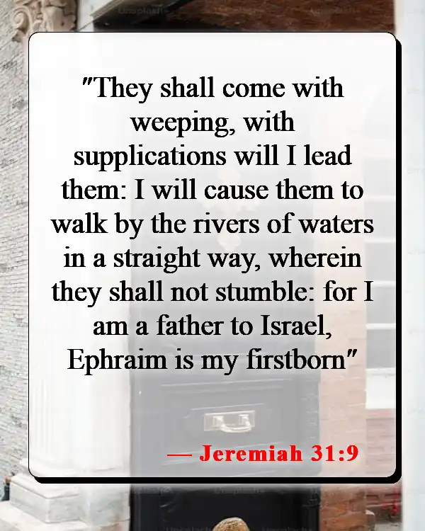 Bible Verse About Praying For Someone You Love (Jeremiah 31:9)