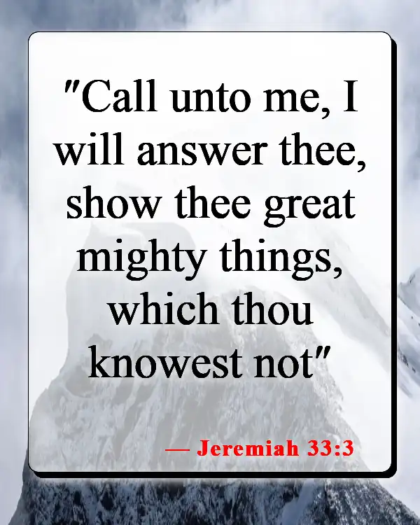 Bible Verses About Power Of Prayer (Jeremiah 33:3)