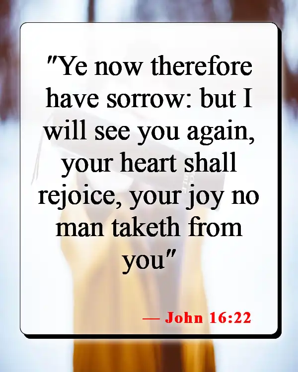 Bible Verses About Missing Someone You Love (John 16:22)