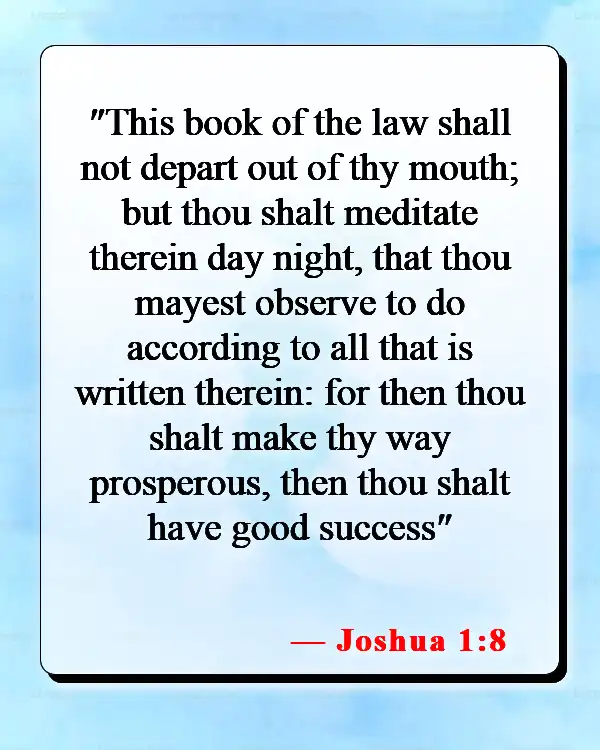 Bible Verses About Commitment To God (Joshua 1:8)