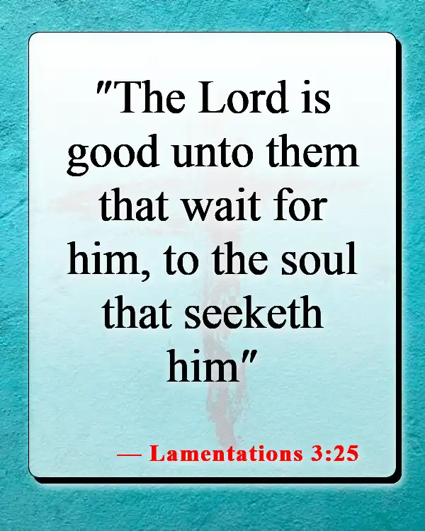 Bible Verses About Waiting For Someone You Love (Lamentations 3:25)