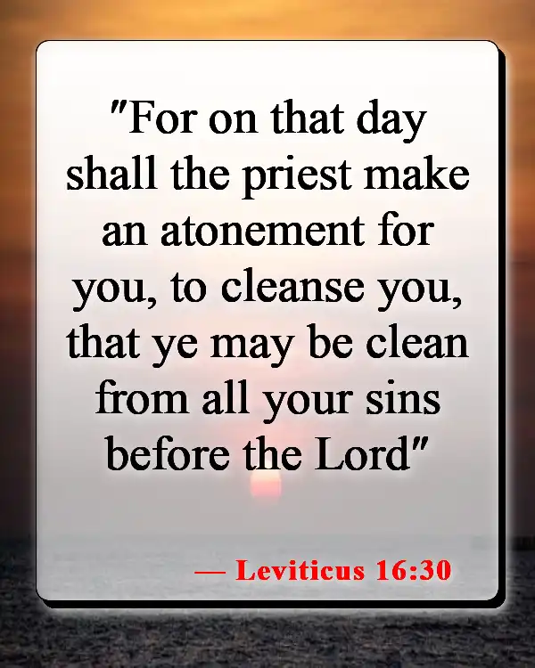 Bible Verses About cleaning (Leviticus 16:30)