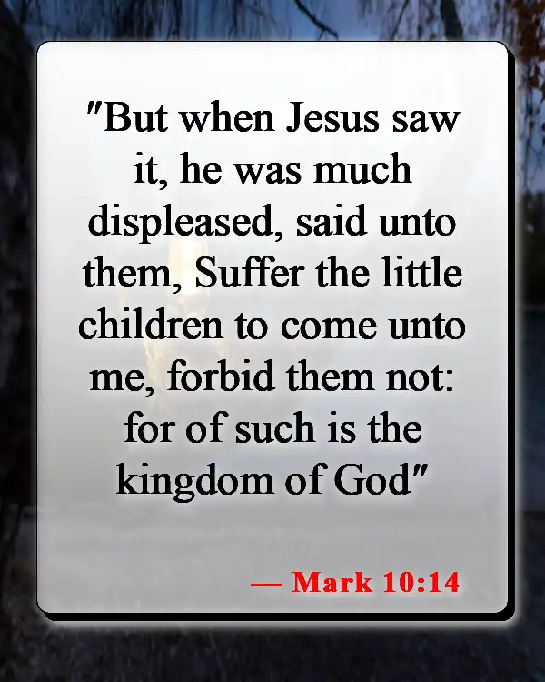 Bible Verses About Babies Going To Heaven (Mark 10:14)