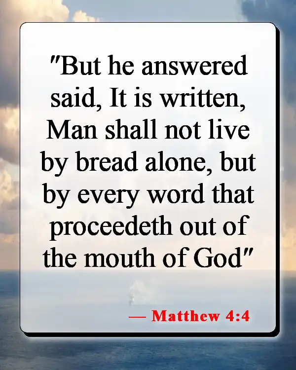 Bible Verses About Food For The Soul (Matthew 4:4)