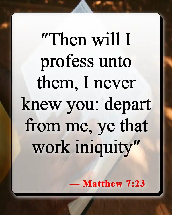 Bible Verses About Separation From God (Matthew 7:23)