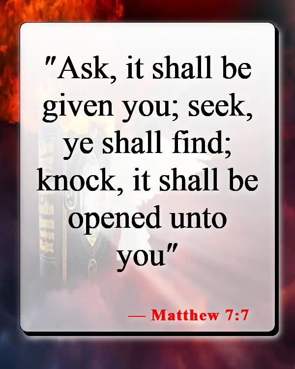 Bible Verses About Power Of Prayer (Matthew 7:7)