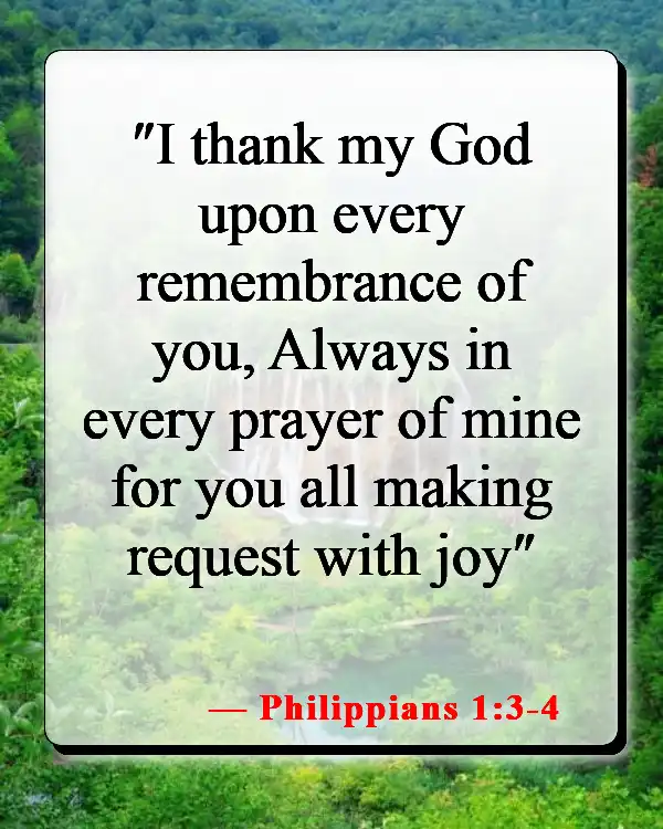 Bible Verse About Praying For Someone You Love (Philippians 1:3-4)