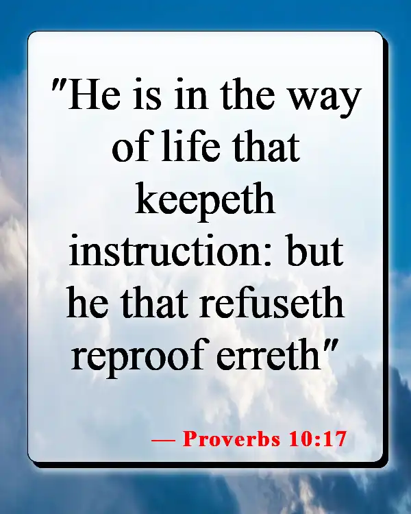 Bible Verses About Hearing And Doing The Word Of God (Proverbs 10:17)