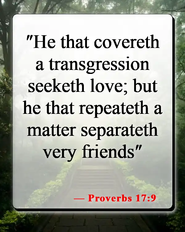 Bible Verses About Second Chances In Love (Proverbs 17:9)