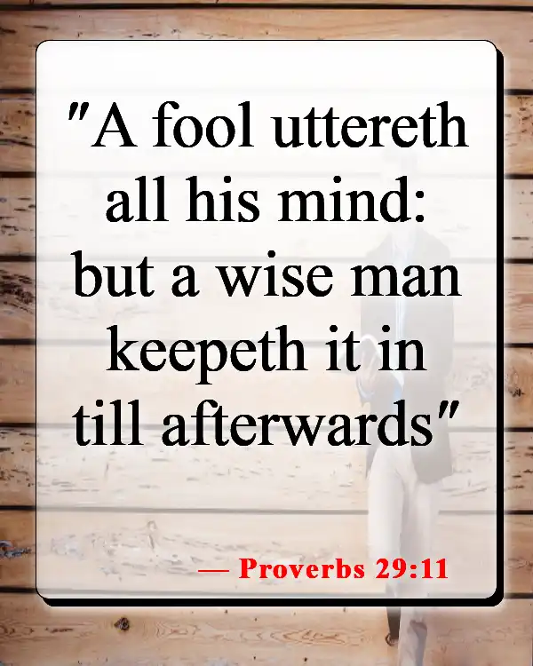 Bible Verses About Foolishness (Proverbs 29:11)