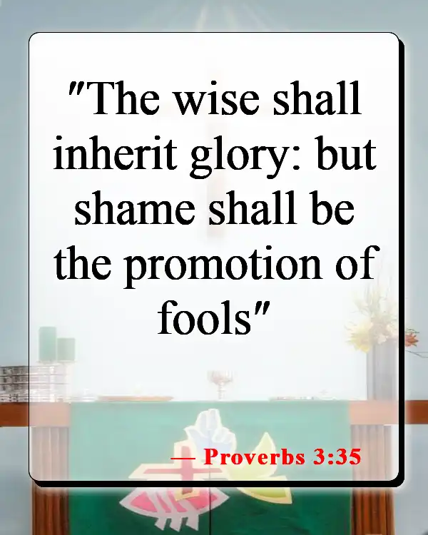 Bible Verses About Foolishness (Proverbs 3:35)