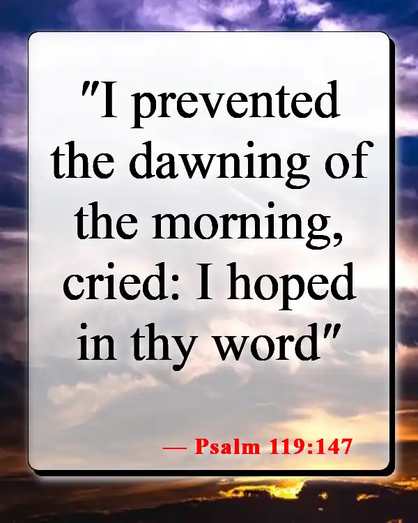 Bible Verses About Morning Prayer (Psalm 119:147)