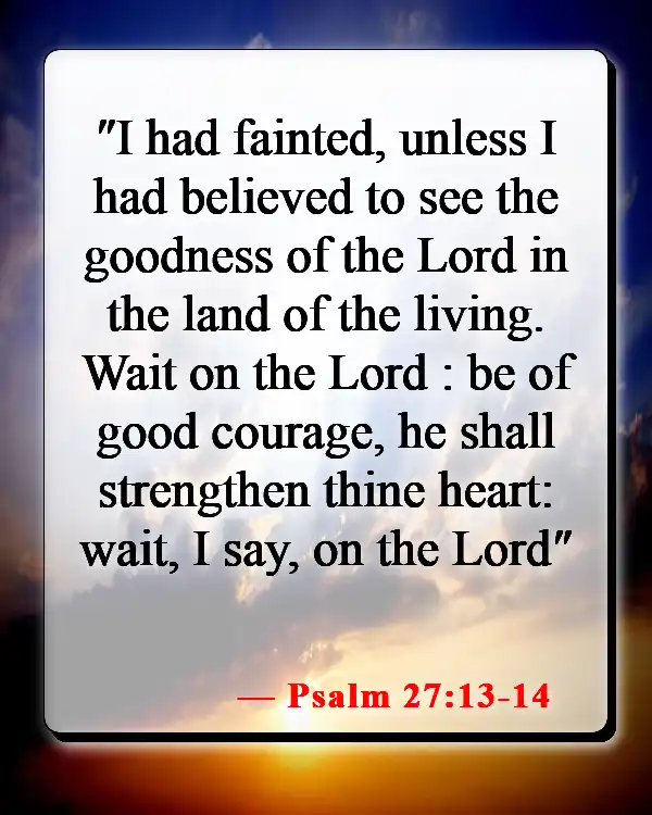 Bible Verses About Tragedy And Hope (Psalm 27:13-14)