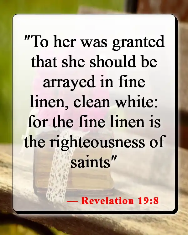 Bible Verses About cleaning (Revelation 19:8)