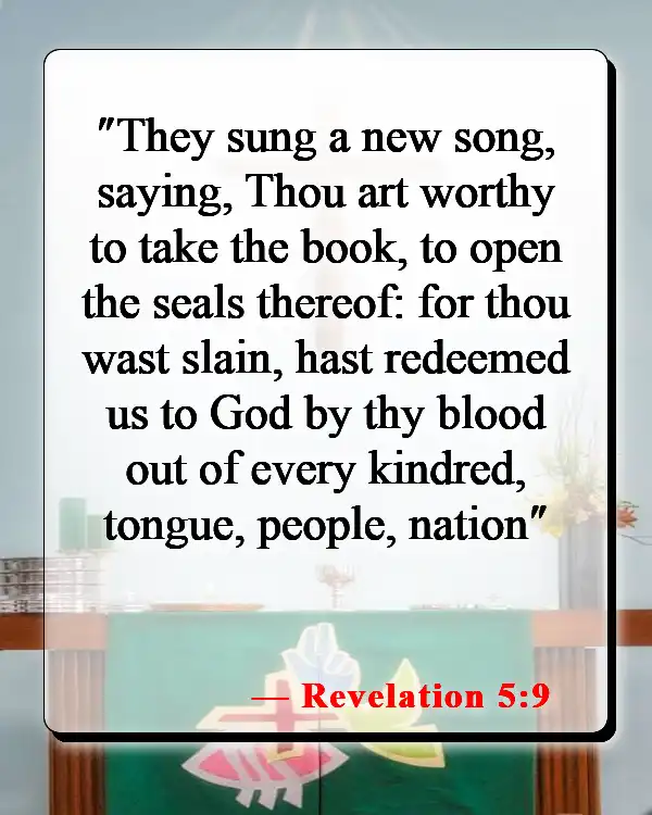 Bible Verses About The Blood Of Jesus (Revelation 5:9)