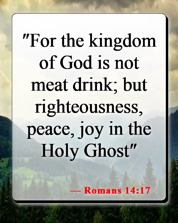 Bible Verses About Food For The Soul (Romans 14:17)