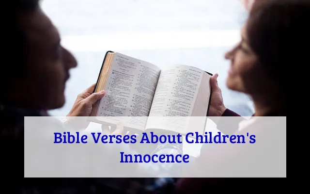 Bible Verses About Children's Innocence