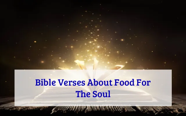Bible Verses About Food For The Soul