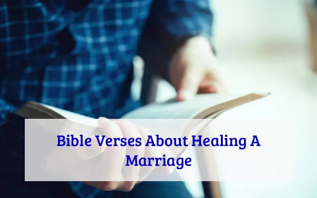 Bible Verses About Healing A Marriage